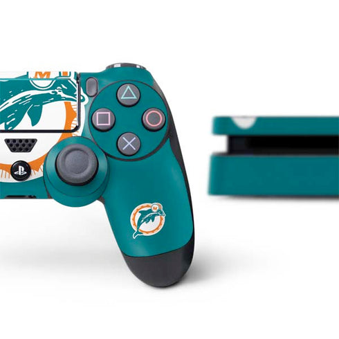 NFL Miami Dolphins Retro Logo PS4 Slim Bundle Skin